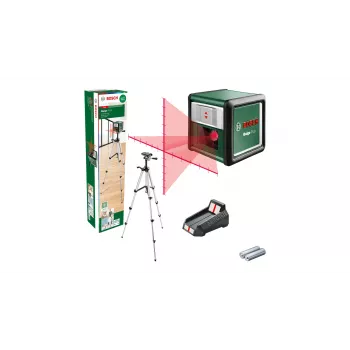 Lazerinis nivelyras Bosch Quigo Plus Uni 0603663602 – kompaktiškas kryžminių linijų modelis su trikoju