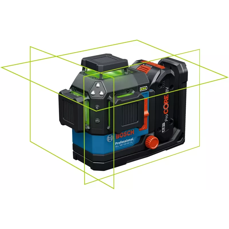Lazerinis niveliavimo prietaisas Bosch GLL 18V-120-33 CG žalias 1x4.0Ah (0601065100)