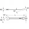 Kombinuotas raktas KS Tools 517.0610, 10 mm, chromo-vanadis, 140 mm ilgio