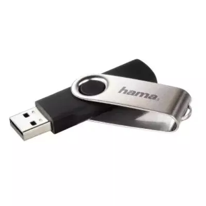 Hama 16GB USB 2.0 USB atmintukas USB Type-A juodas, sidabrinis
