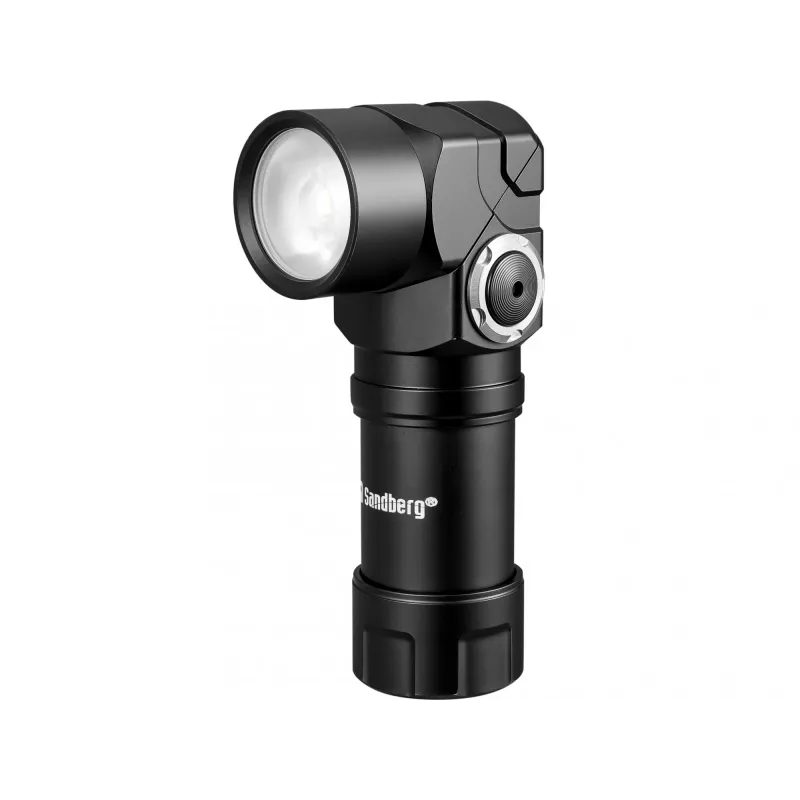 Sandberg Headlamp 500 Duo, priekinė lemputė su galvos juosta, juoda, aliuminis, IP44, LED, 25 lm