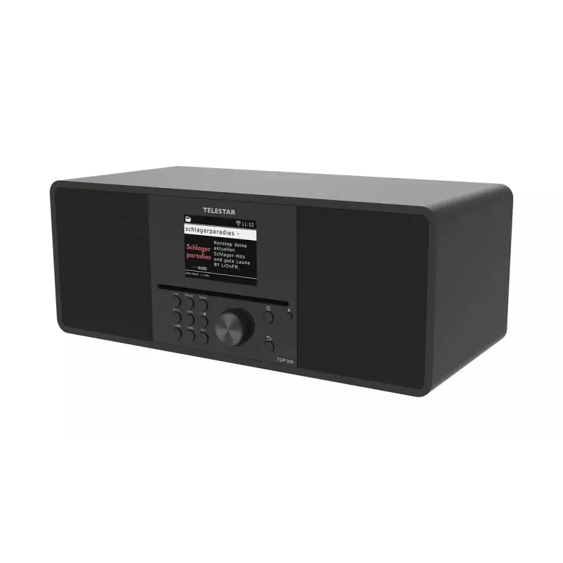 Internetinis radijas Imperial Telestar 5700300 – Skaitmeninis imtuvas, DAB+/FM, 30W RMS, 3,2 colio TFT, DC maitinimas, Juoda
