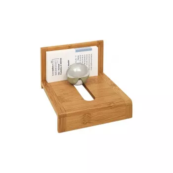 Vizitinių kortelių stovas WEDO 61 1407 — bambuko mediena, 114×100×69 mm