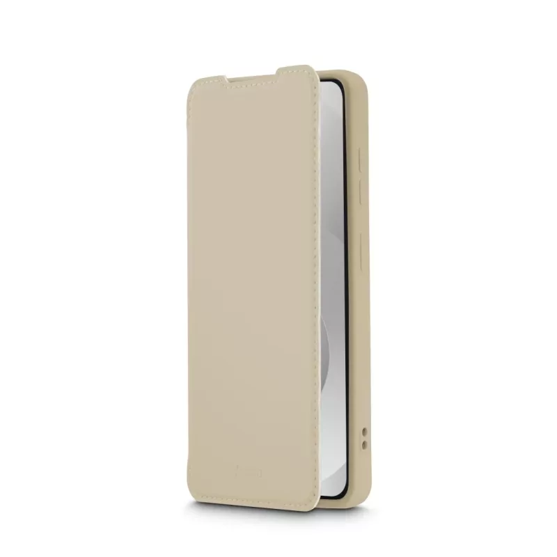 Dėklas Folio HAMA Fantastic Feel, Samsung Galaxy S26, 16 cm (6,3 colio), smėlio spalvos, 2 kortelių kišenės
