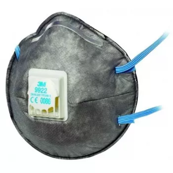 Dulkių kaukė 3M 9922C2, daugkartinė respiratoriaus tipo, 2 vnt., antracito spalvos