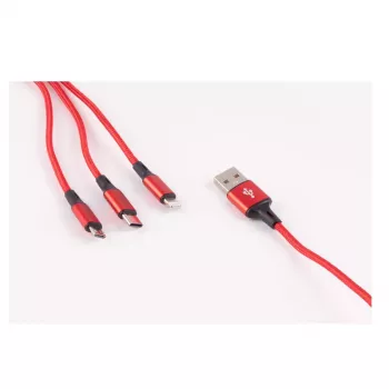 USB laidas ShiverPeaks BS14-50070 1,2 m USB A / USB C / Micro-USB B juodas
