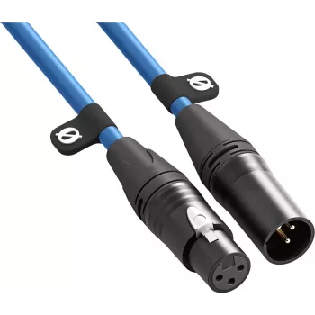 XLR laidas Rode XLR3M-B 3 m — vyriškas–moteriškas mikrofoninis laidas, mėlynas