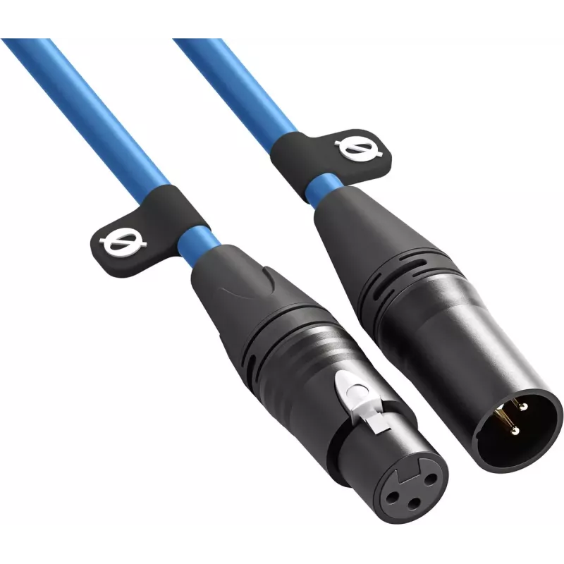 XLR laidas Rode XLR3M-B 3 m — vyriškas–moteriškas mikrofoninis laidas, mėlynas