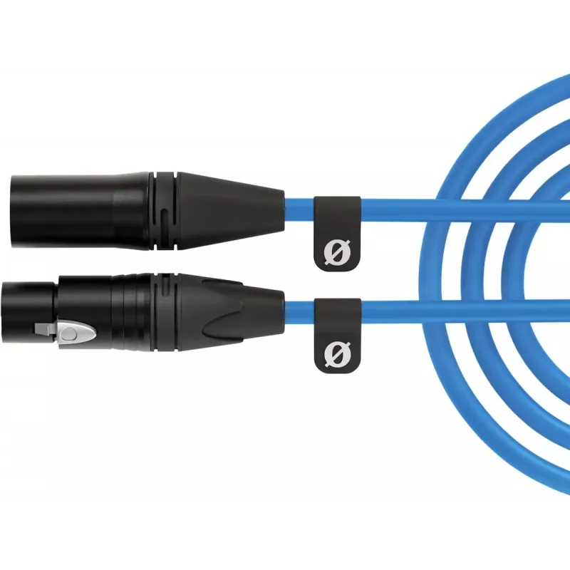 XLR laidas Rode XLR3M-B 3 m — vyriškas–moteriškas mikrofoninis laidas, mėlynas