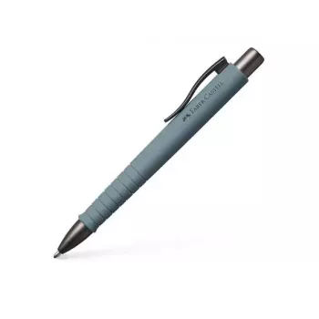 Rutulinis rašiklis a.w. Faber-Castell 241188 — ištraukiamas su segtuku, mėlynas rašalas, pilkas korpusas, ypač storas antgalis, 1 vnt.