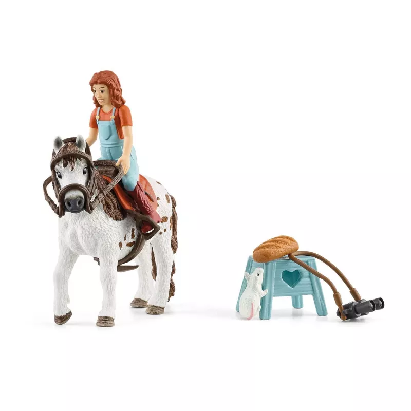 Schleich HORSE CLUB Mia ir Spotty – žirgas su raiteliu, arkliai, 5+ metų, įvairiaspalvis, plastikas