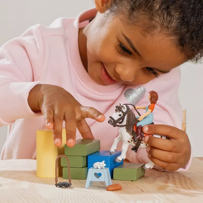Schleich HORSE CLUB Mia ir Spotty – žirgas su raiteliu, arkliai, 5+ metų, įvairiaspalvis, plastikas