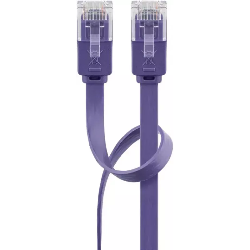 Goobay CAT 6 plokščias jungiamasis kabelis 2 m U/UTP violetinis