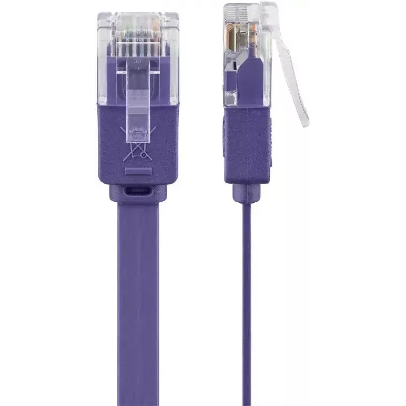 Goobay CAT 6 plokščias jungiamasis kabelis 2 m U/UTP violetinis