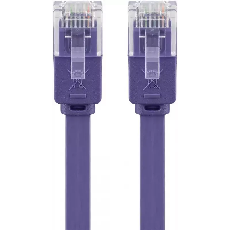 Goobay CAT 6 plokščias jungiamasis kabelis 2 m U/UTP violetinis