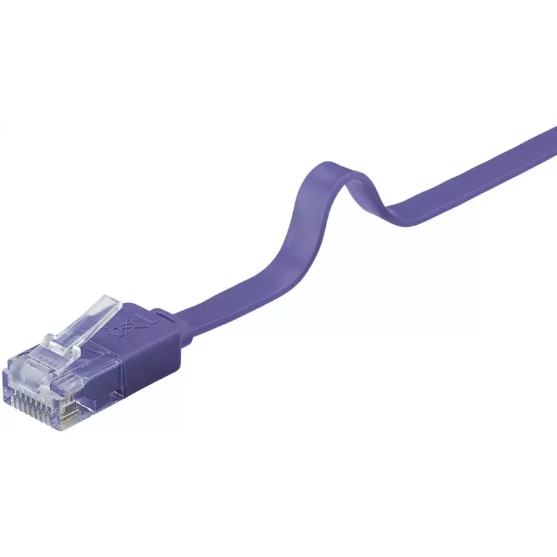 Goobay CAT 6 plokščias jungiamasis kabelis 2 m U/UTP violetinis