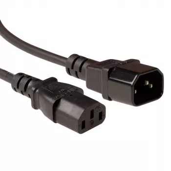 Maitinimo laidas ACT Powercord LSZH C13 - C14 juodas 3 m