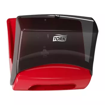 Popierinių rankšluosčių dozatorius Tork 654008 sieninis raudonas