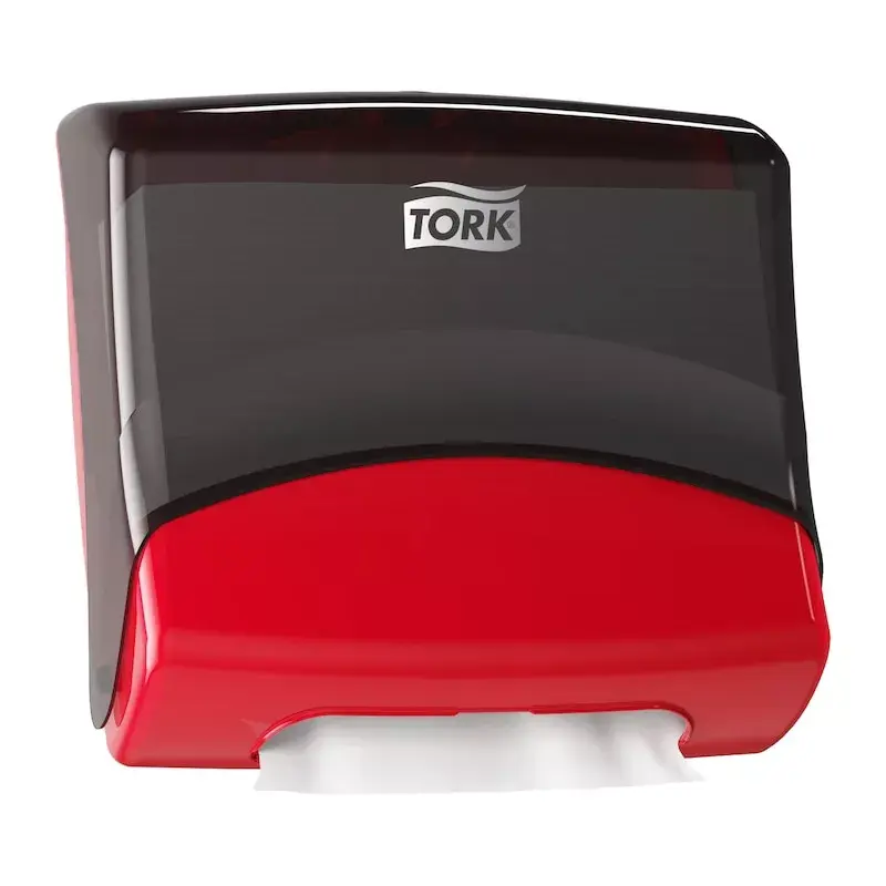 Popierinių rankšluosčių dozatorius Tork 654008 sieninis raudonas