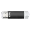 „Hama Laeta Twin“ 16GB USB atmintukas USB Type-A / Micro-USB 3.2 Gen 1 (3.1 Gen 1) Juodas