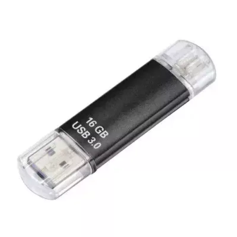 „Hama Laeta Twin“ 16GB USB atmintukas USB Type-A / Micro-USB 3.2 Gen 1 (3.1 Gen 1) Juodas