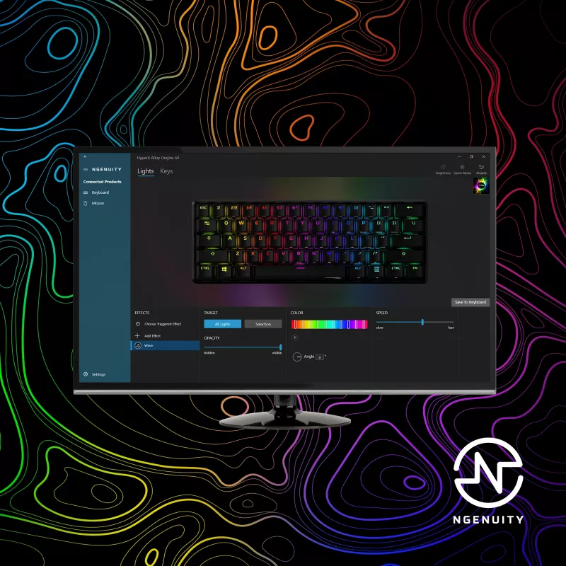 HyperX Alloy Origins 60 – mechaninė žaidimų klaviatūra (HX Red jungikliai)