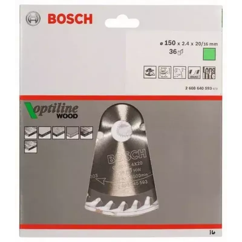 Pjūklo diskas medienai Bosch 2 608 640 593 15 cm