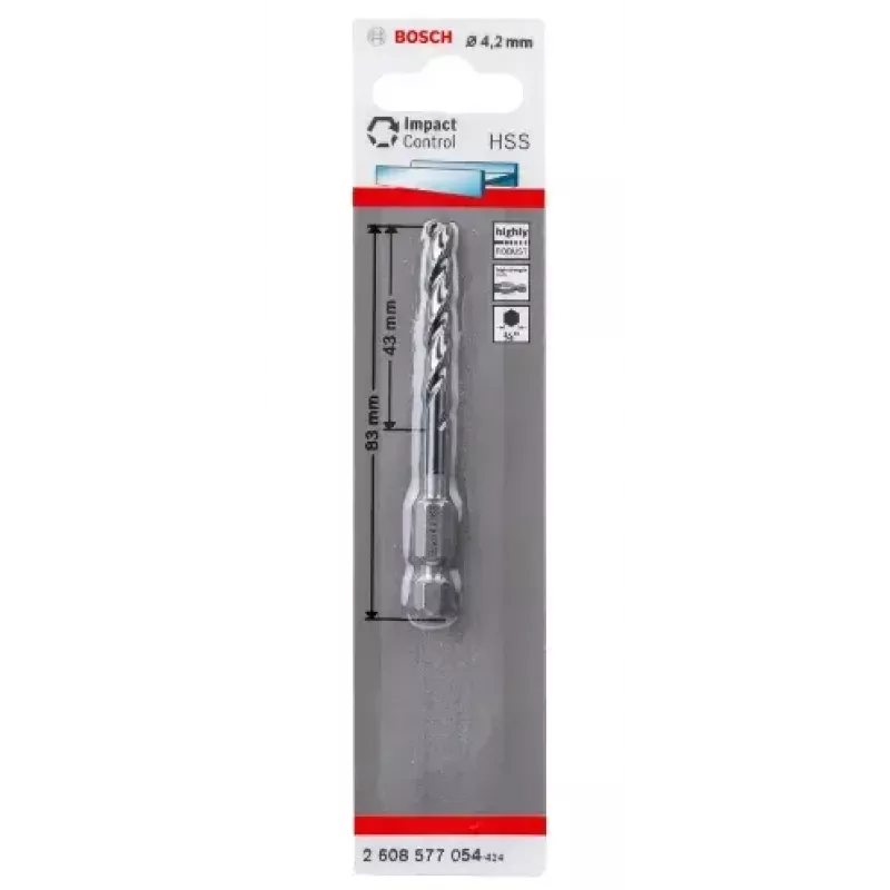 Grąžtas suktuvinis Bosch HSS 4,2 mm