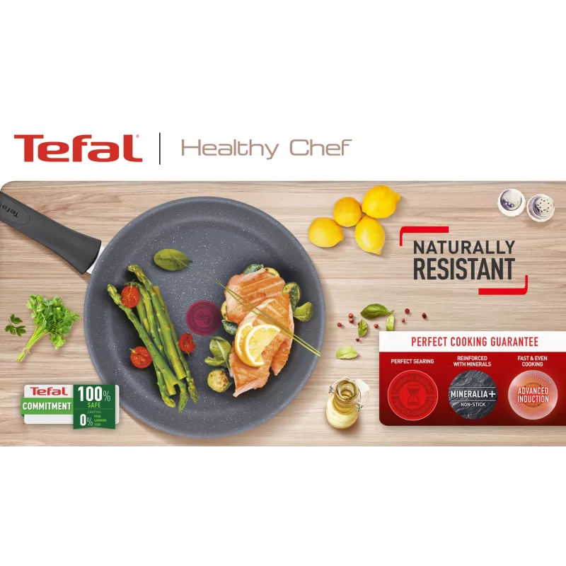 Universali keptuvė Tefal Healthy Chef G15002 Apvali 20 cm Pilka