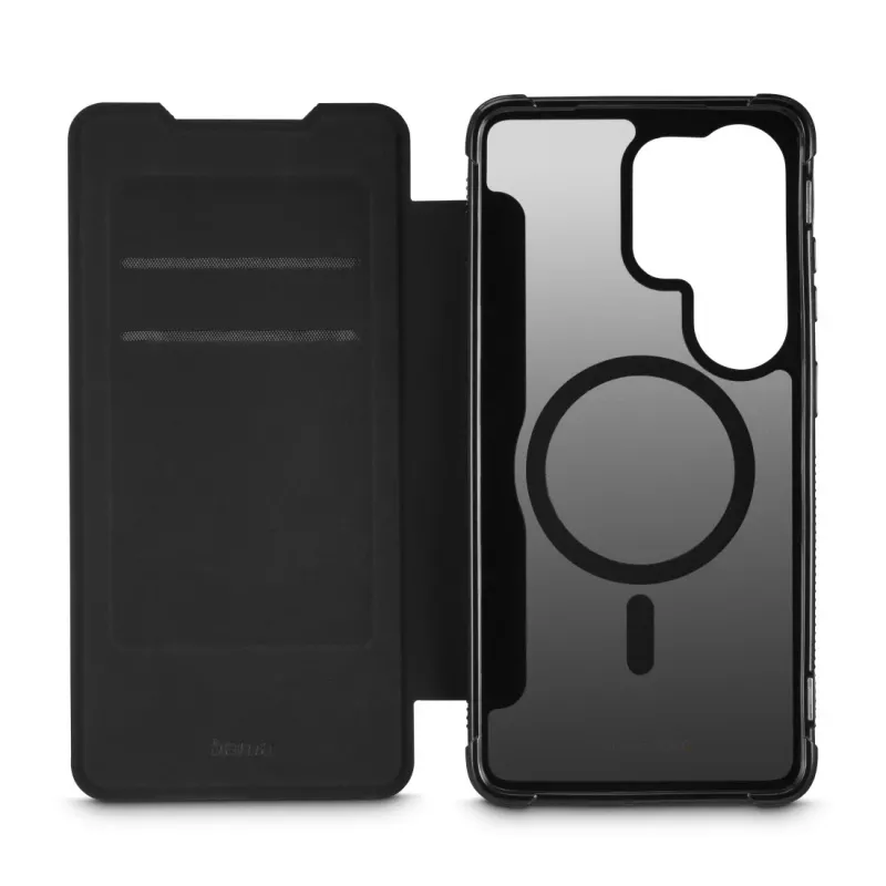 HAMA Extreme Protect dėklas Samsung Galaxy S26 Ultra – folio su D3O apsauga, 17,5 cm (6,9 inch), juodas, 2 kortelių kišenės