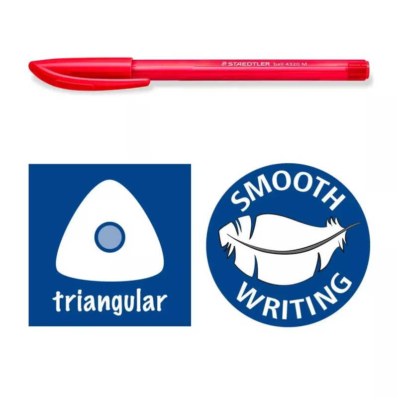 Staedtler Ball 4320 Multispalvis užsegamas ištraukiamas tušinukas 10 vnt.
