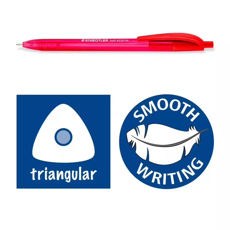Užsegamas ištraukiamas tušinukas Staedtler Ball 4230 įvairiaspalvis 8 vnt.