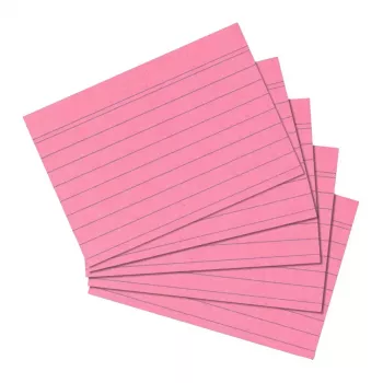Kortelės indeksinės Herlitz 10835890 Pink Rose 100 vnt.