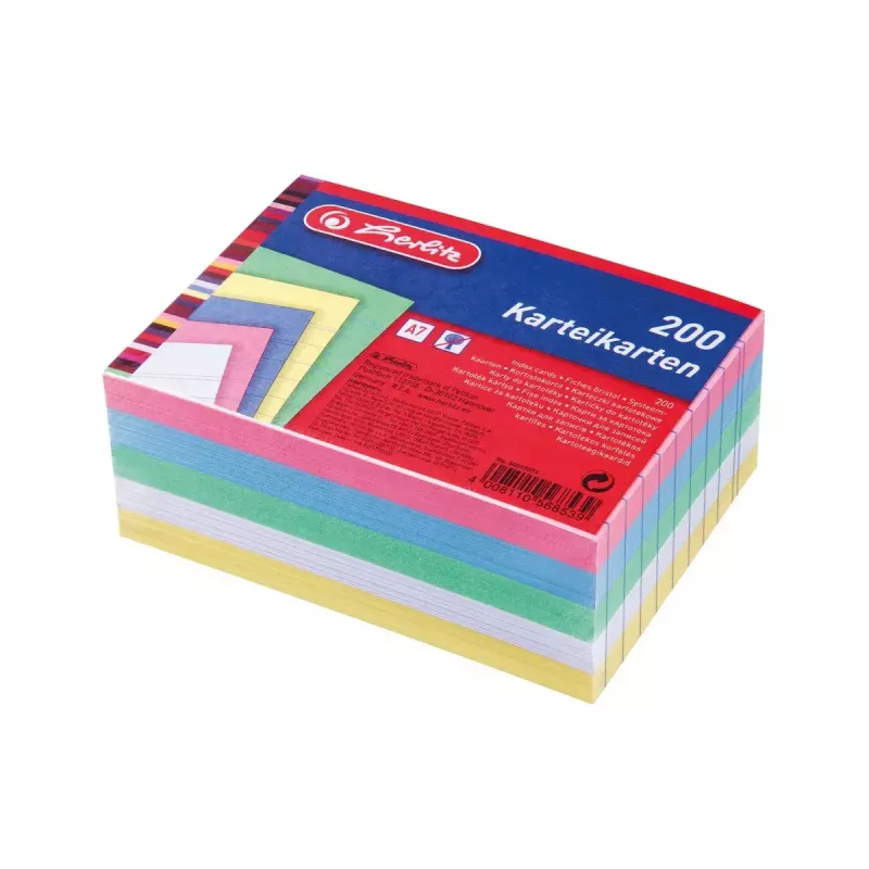 Herlitz 50019373 indeksinės kortelės mėlyna rožinė rožinė