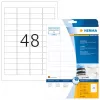 HERMA lipdukai rašaliniams spausdintuvams A4 45,7x21,2 mm balta matinė 1200 vnt.