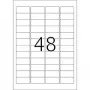 HERMA lipdukai rašaliniams spausdintuvams A4 45,7x21,2 mm balta matinė 1200 vnt.