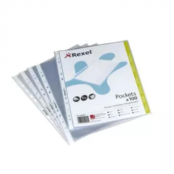 Rexel Premium A4 kišenės su viršutiniu atidarymu, skaidrios (100 vnt.), Legal, polipropilenas, 0,08 mm, 255 mm