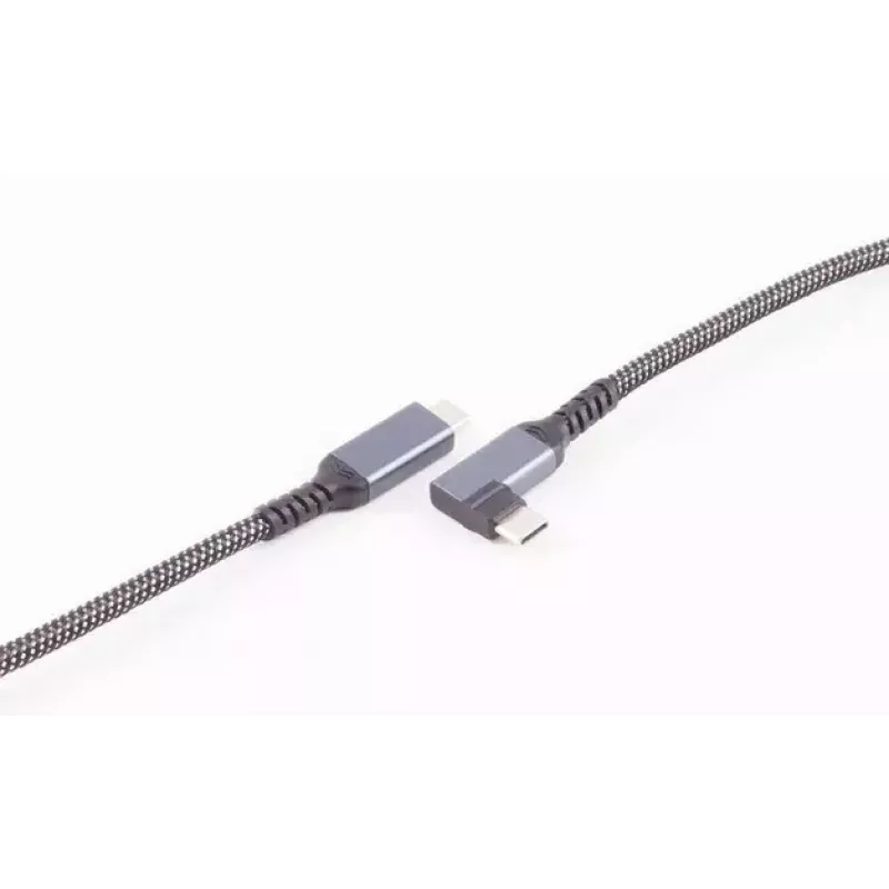 USB C laidas ShiverPeaks BS14-75017, USB 3.2 Gen 2 (10 Gbit/s), 2 m, juoda/balta
