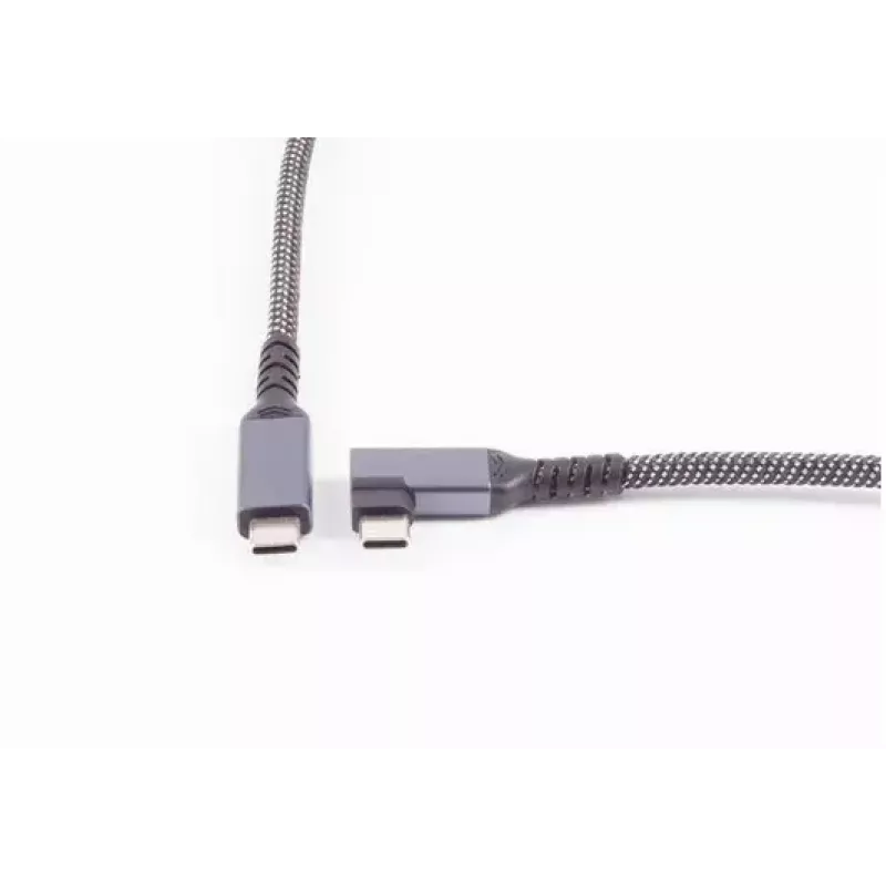 USB C laidas ShiverPeaks BS14-75017, USB 3.2 Gen 2 (10 Gbit/s), 2 m, juoda/balta