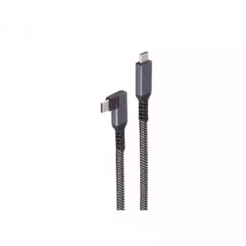 USB C laidas ShiverPeaks BS14-75017, USB 3.2 Gen 2 (10 Gbit/s), 2 m, juoda/balta