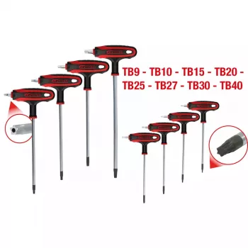 L formos Torx raktų rinkinys KS Tools 151.8165, chromo-vanadžio plienas, 8 vnt.