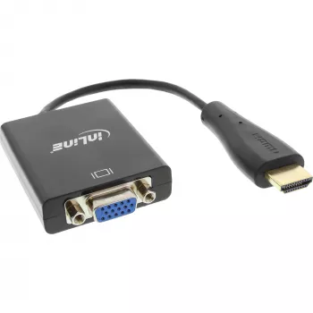 InLine keitiklis HDMI į VGA su garso įvestimi, HDMI išvestis VGA ir stereo garsas