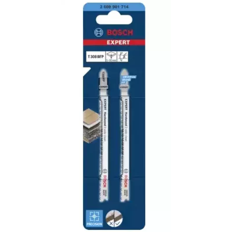 Pjūklelio geležtė Bosch T 308 BFP Bimetal 2 vnt. laminuotoms plokštėms