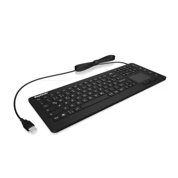 Klaviatūra KeySonic KSK-6231 INEL (FR) su touchpad ir apšvietimu, pramoninė USB AZERTY juoda