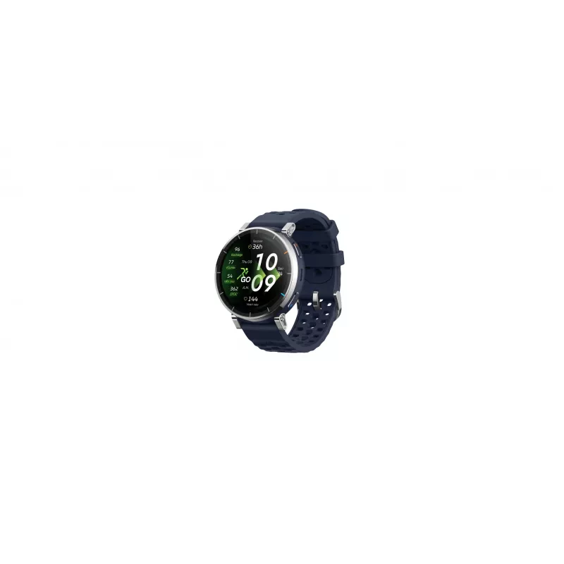 Išmanusis laikrodis Amazfit W2558GL2N — 1,32 colio (3,35 cm) AMOLED 466×466 px, GPS, 365 mAh, mėlynas silikoninis dirželis
