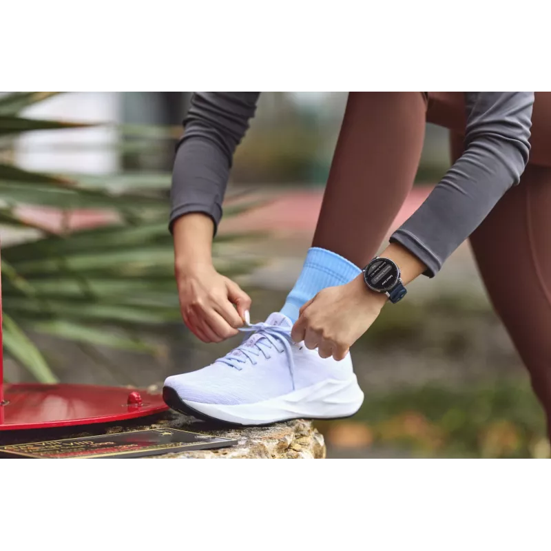 Išmanusis laikrodis Amazfit W2558GL2N — 1,32 colio (3,35 cm) AMOLED 466×466 px, GPS, 365 mAh, mėlynas silikoninis dirželis