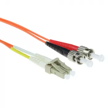 ACT 10 m LSZH daugiamodis 50/125 OM2 šviesolaidinis jungiamasis kabelis, duplex, LC – ST