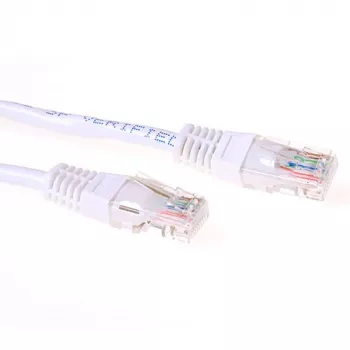 ACT White 5 metrų U/UTP CAT6 jungiamasis laidas su RJ45 kištukais