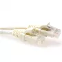 ACT Ivory 0.25 m U/UTP CAT6 jungiamasis kabelis su apsaugotais RJ45 kištukais