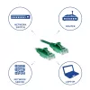 ACT Green 0,5 m LSZH U/UTP CAT6 duomenų centro plonas šuolinis kabelis su apsauga nuo užsikabinimo, RJ45 jungtimis